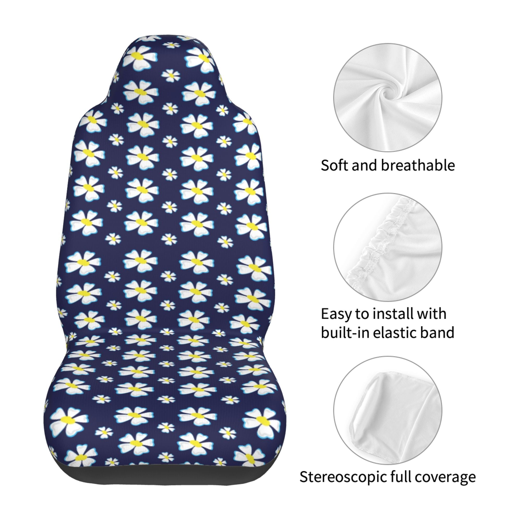 ZICANCN Car Seat Cover Petal Bloom Print Car Front Seat Covers Protectors ， Automotive Seat Covers for Cars Trucks Suv