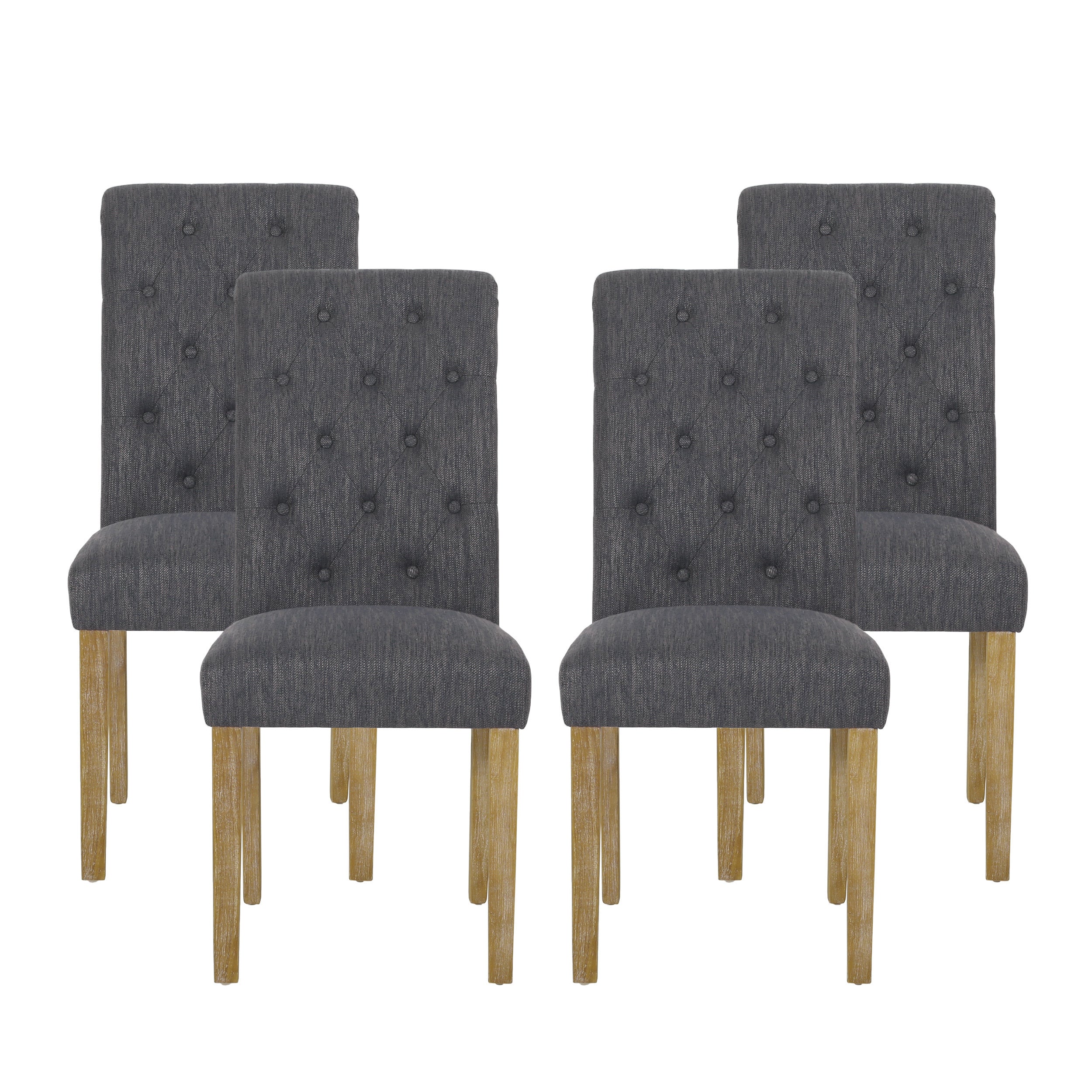 Larkspur Contemporary Tufted Dining Chairs, Set of 4