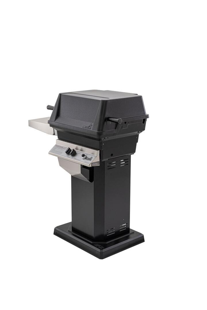 PGS ABPED-ANB Mounting Kit with ABPED Black Powder Coats Pedestal and ANB Flat Patio Base (Grill Head Not Included)