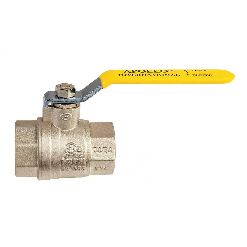 Apollo 38 in. Brass Ball Valve NPT Full-Port THD94A102