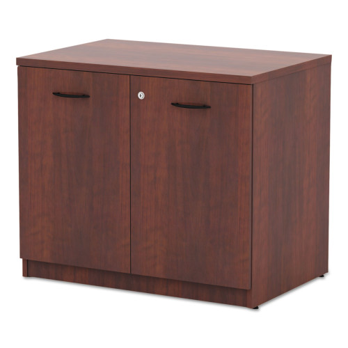 Alera Valencia Series Storage Cabinet， 34.13w x 22.78d x 29h， Medium Cherry (VA613622MC)