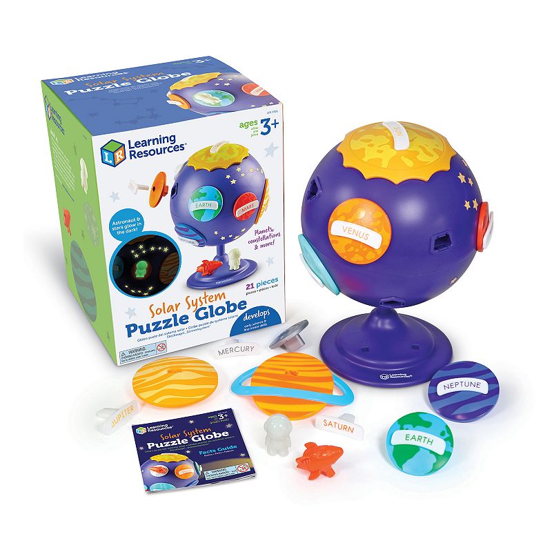 Learning Resources Solar System Glow-in-the-Dark Puzzle Globe