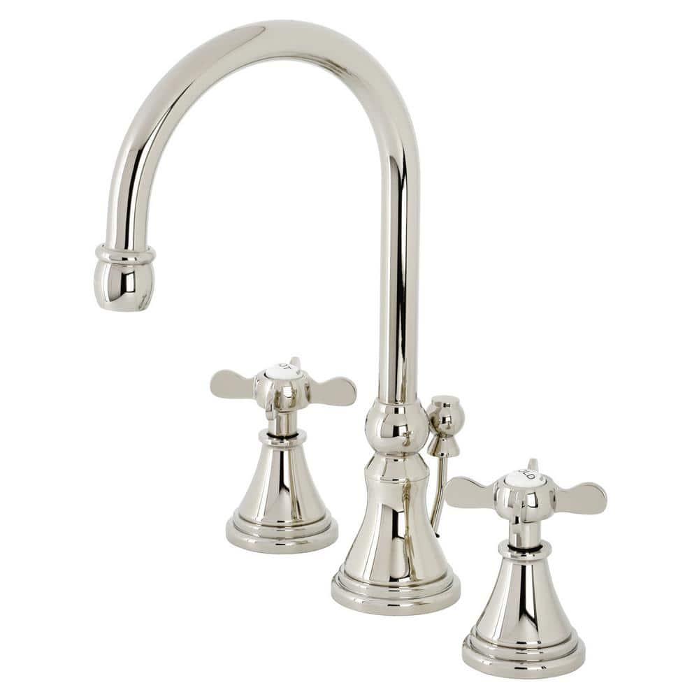 Kingston Brass Essex 8 in Widespread 2Handle Bathroom Faucet in Polished Nickel