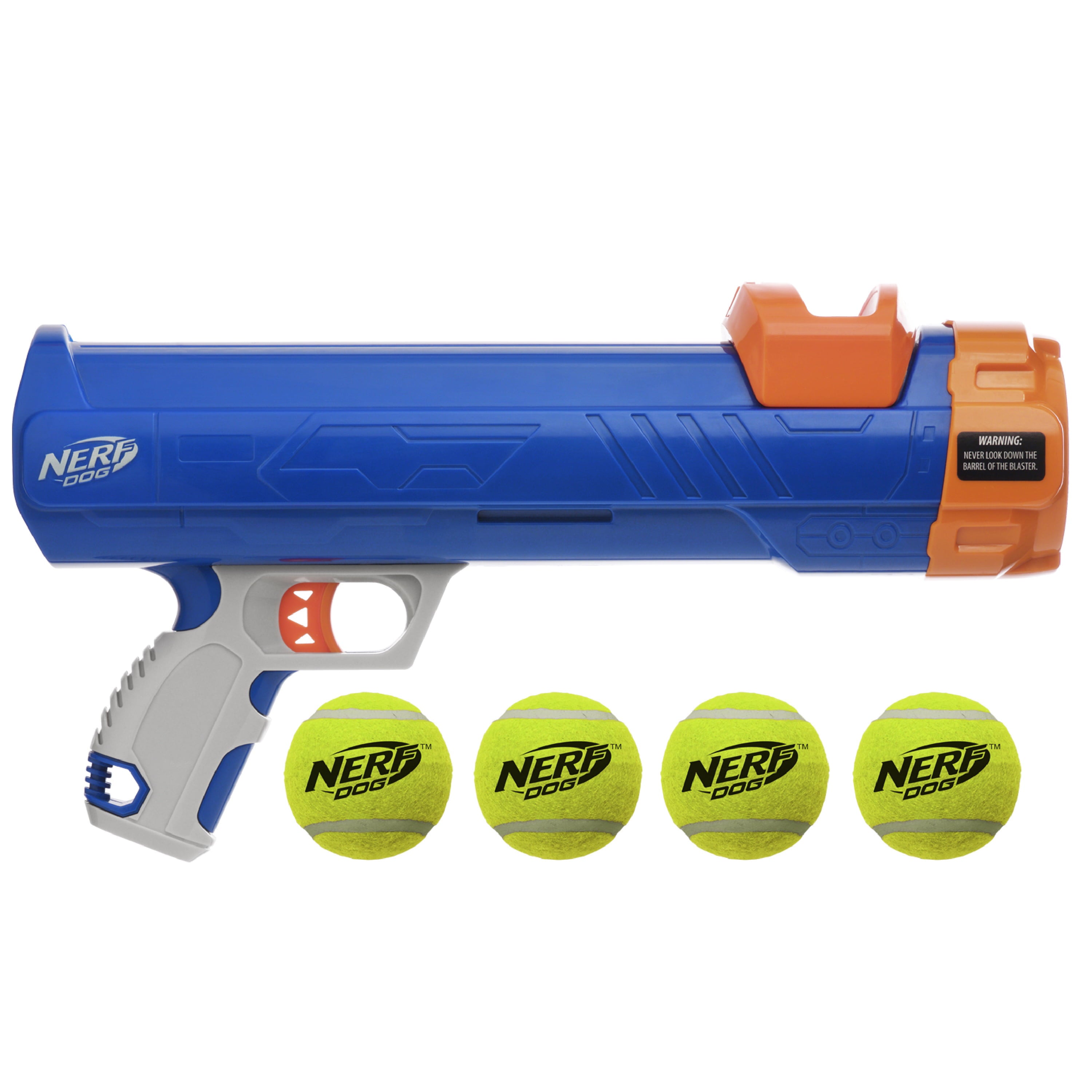 Nerf Dog 16” Tennis Ball Blaster Dog Toy with 4 Balls