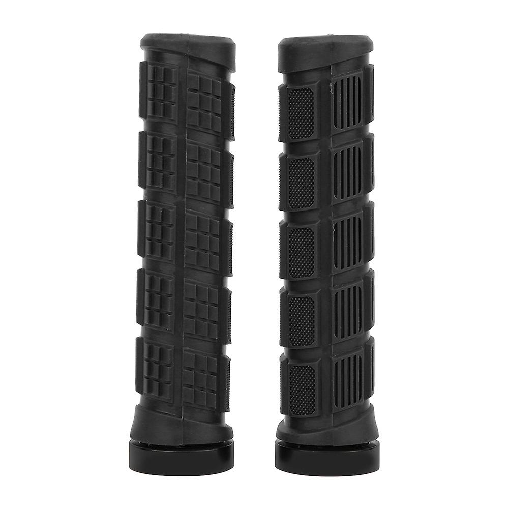 1 Pair Rubber Bicycle Cycling Handle Bar Anti-slip Grips Lock On Mountain Bike Handlebar Gripblack