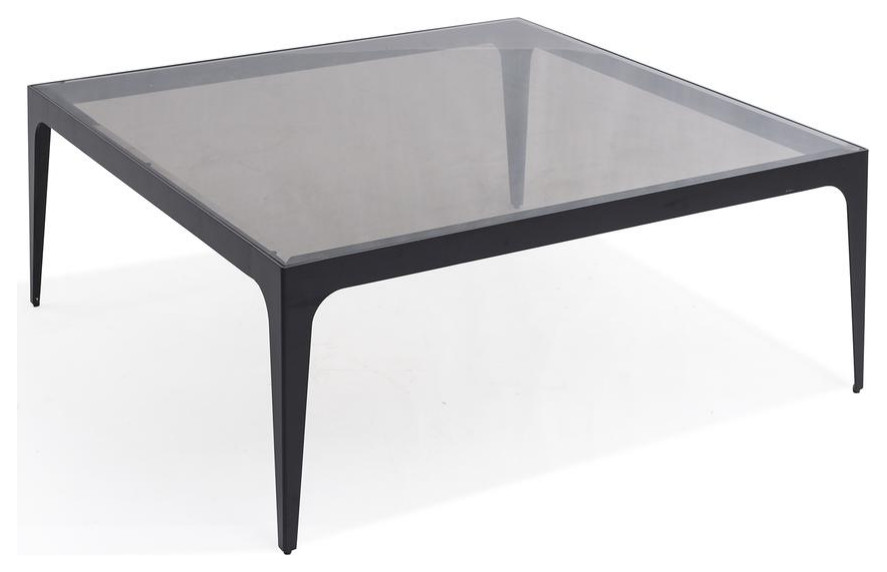 Dynasty Coffee Table Square Smoked Glass top   Transitional   Coffee Tables   by BisonOffice  Houzz