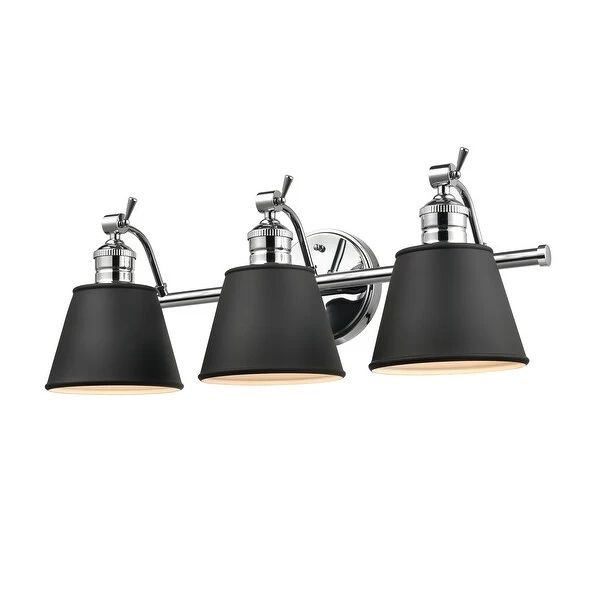 Millennium Lighting Layne Vanity Fixture in Multiple Finishes with Metal Shades