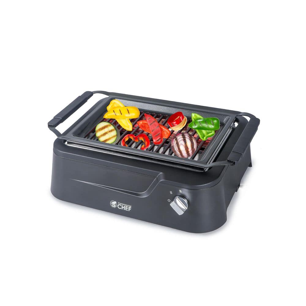 Commercial CHEF 151 sq. in. Black Indoor Infrared Grill CHG16MB