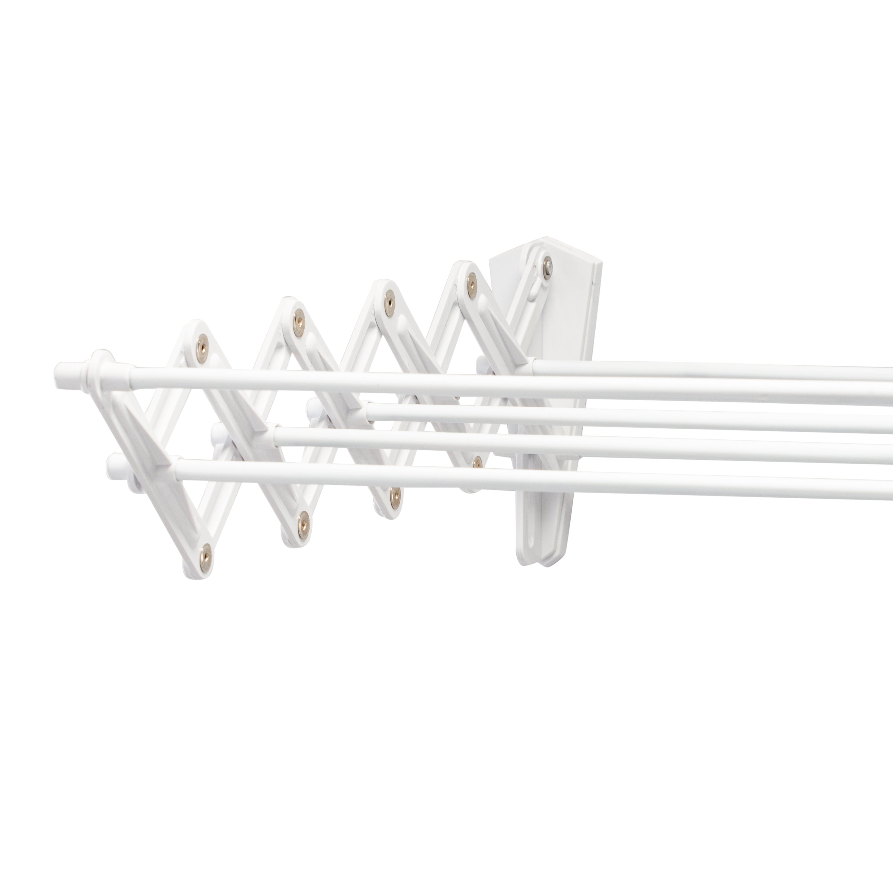 Woolite Collapsible Metal & Plastic Clothes Drying Rack, White