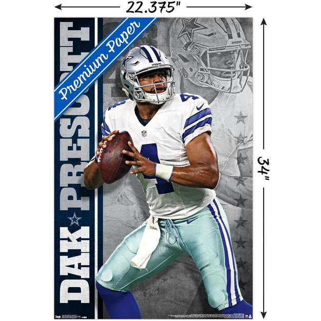 Trends International Nfl Dallas Cowboys Dak Prescott 16 Unframed Wall Poster Prints