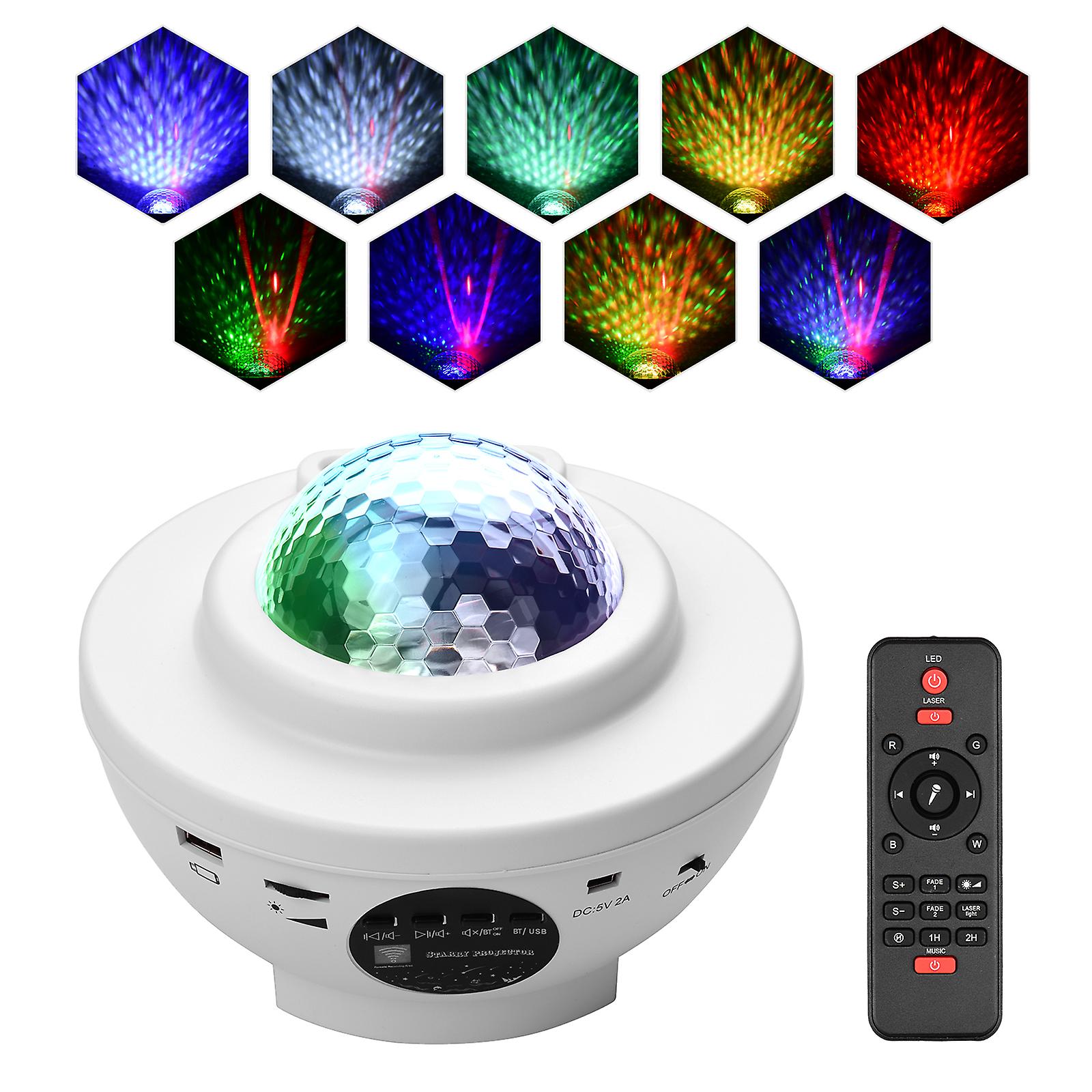 Led Galaxy Star Projector Lamp Light Bt Music Speaker Rgbw Lighting Sound Control For Bedroom Night Light Christmas Ktv Party Room Decor Home Theater