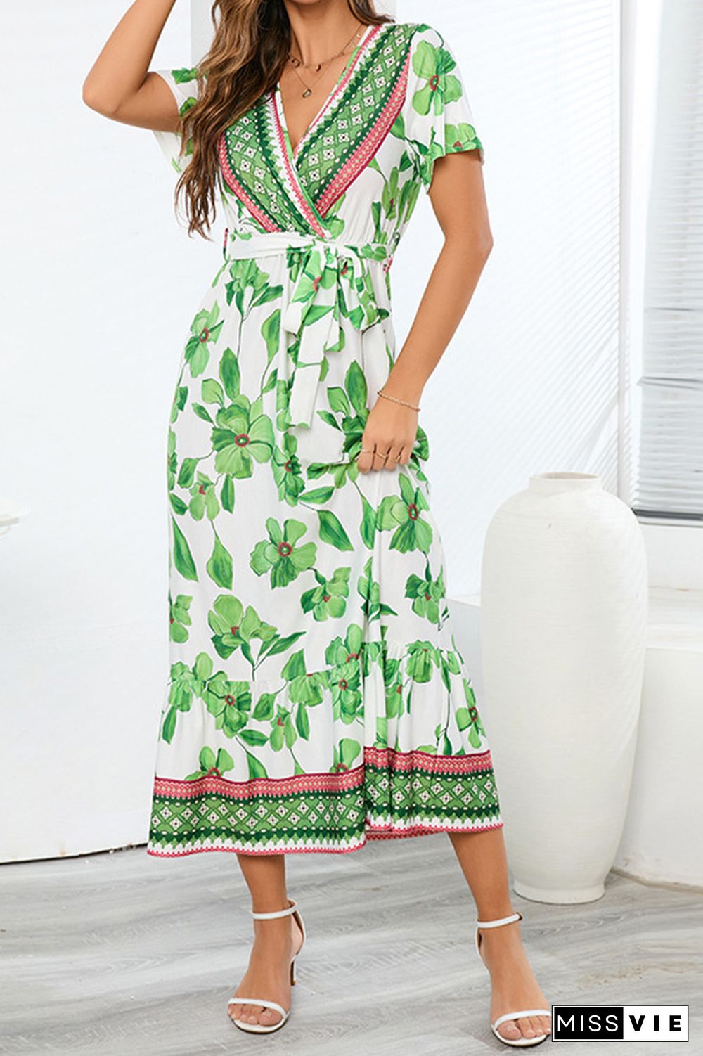 Bohemia Style Floral Maxi Dress