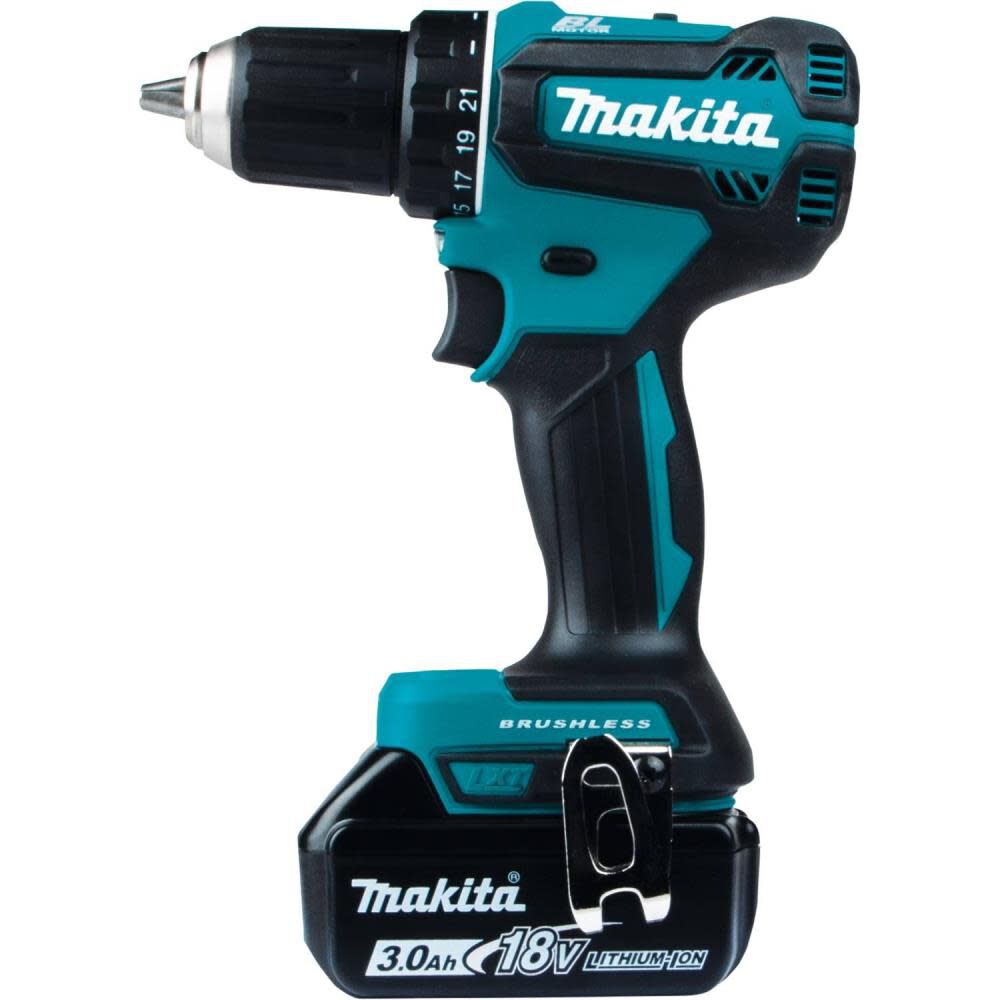 Makita 18V LXT Lithium-Ion Brushless Cordless 1/2 in. Driver-Drill Kit (3.0Ah) XFD131 from Makita