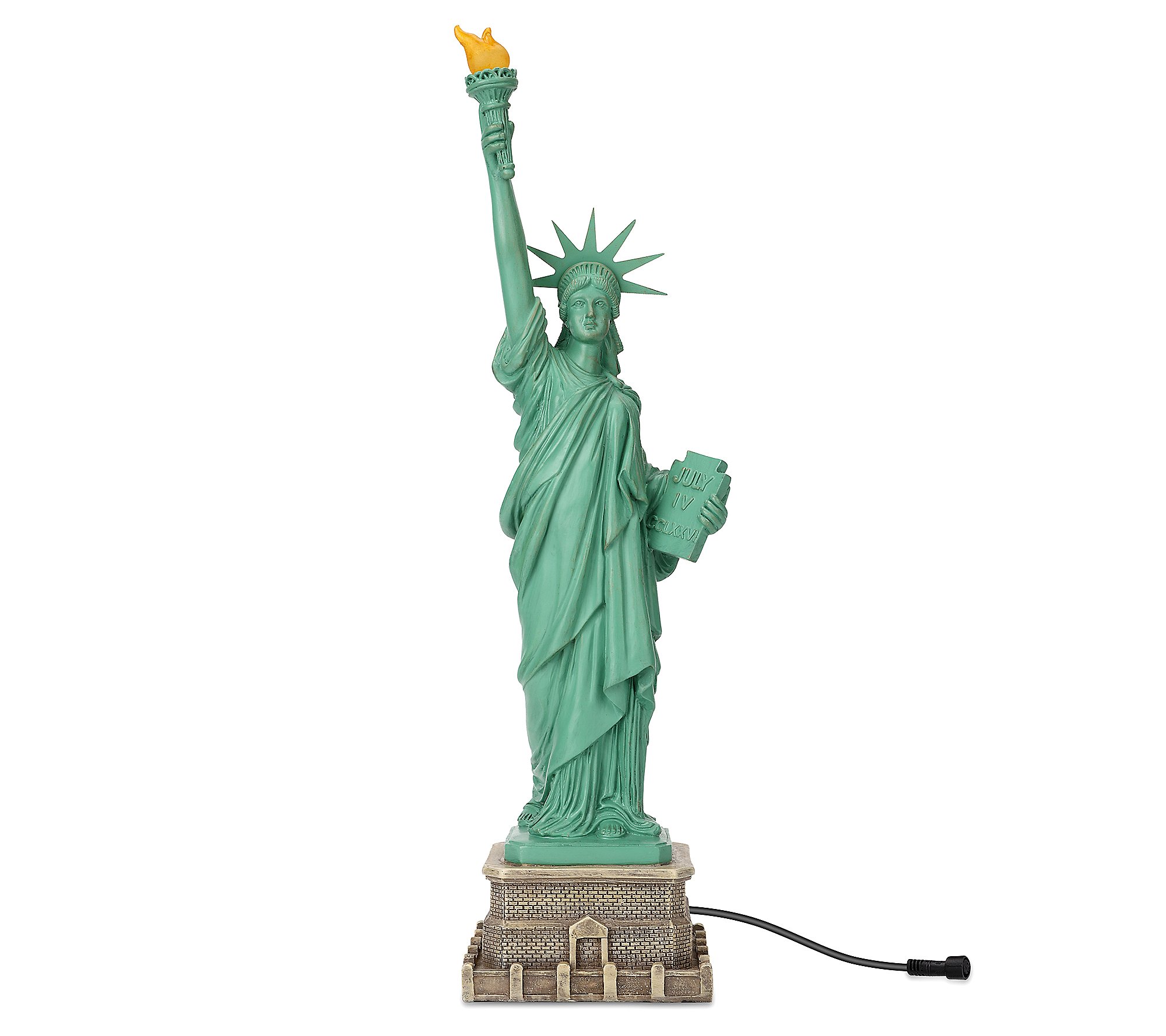 Techko Liberty Statue with Solar Spotlight