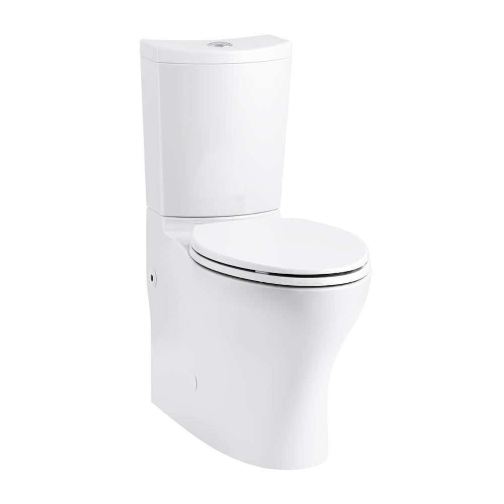 KOHLER Persuade Curv 2-Piece 1.61.0 GPF Dual Flush Elongated Toilet in White Seat Included K-14047-0