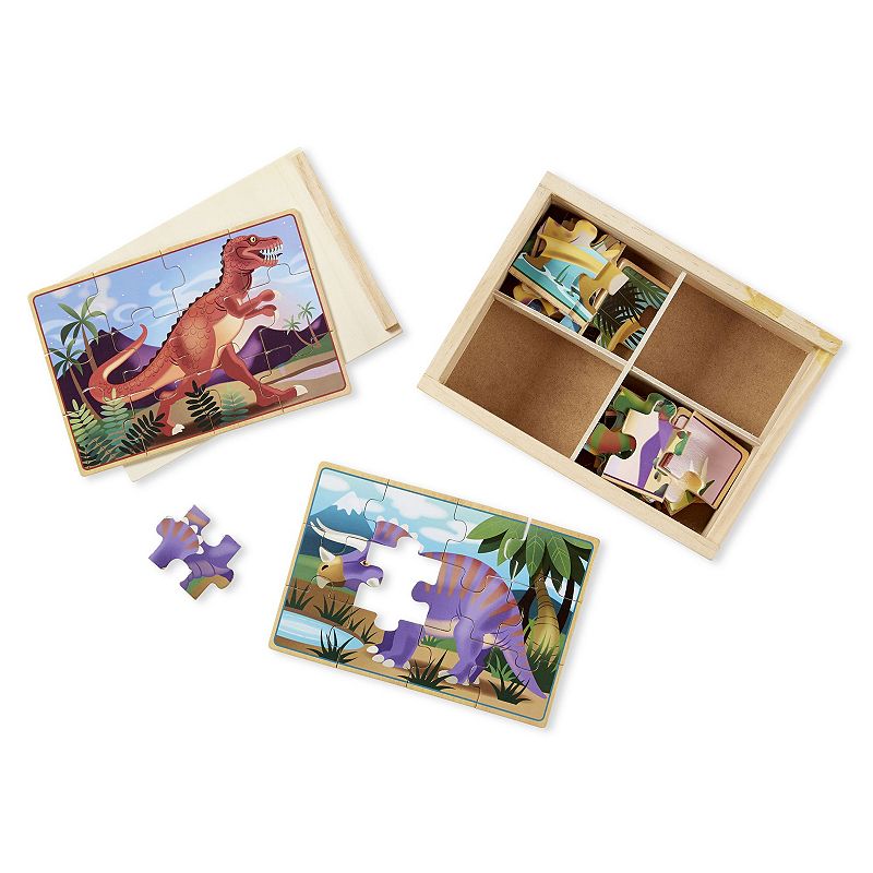 Melissa and Doug Dinosaur Jigsaw Puzzles Box Set