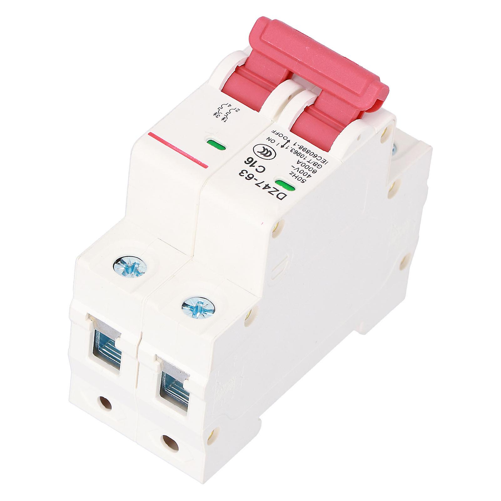 2p Miniature Circuit Breaker Humanized Visual Window Design Current Miniature Circuit Breaker For Avoid Overload16a