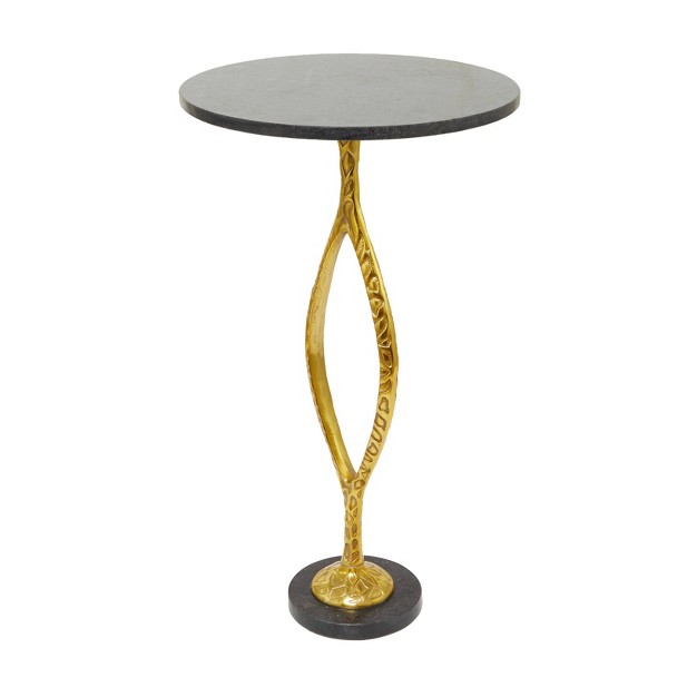 Large Transitional Metal And Marble Accent Table Gold Olivia amp May