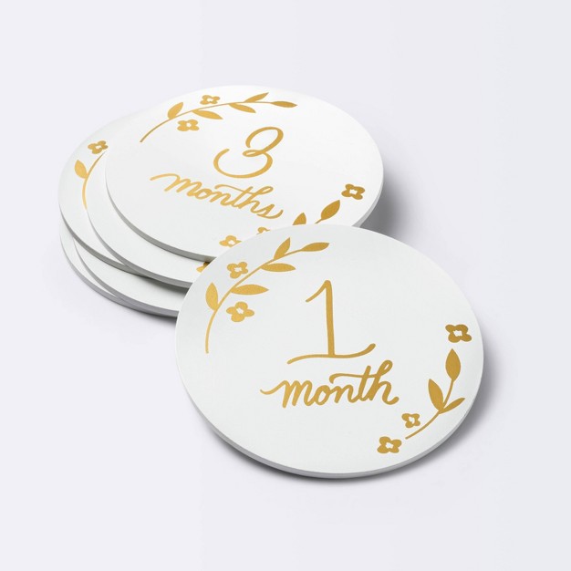 Round Monthly Milestone Cards