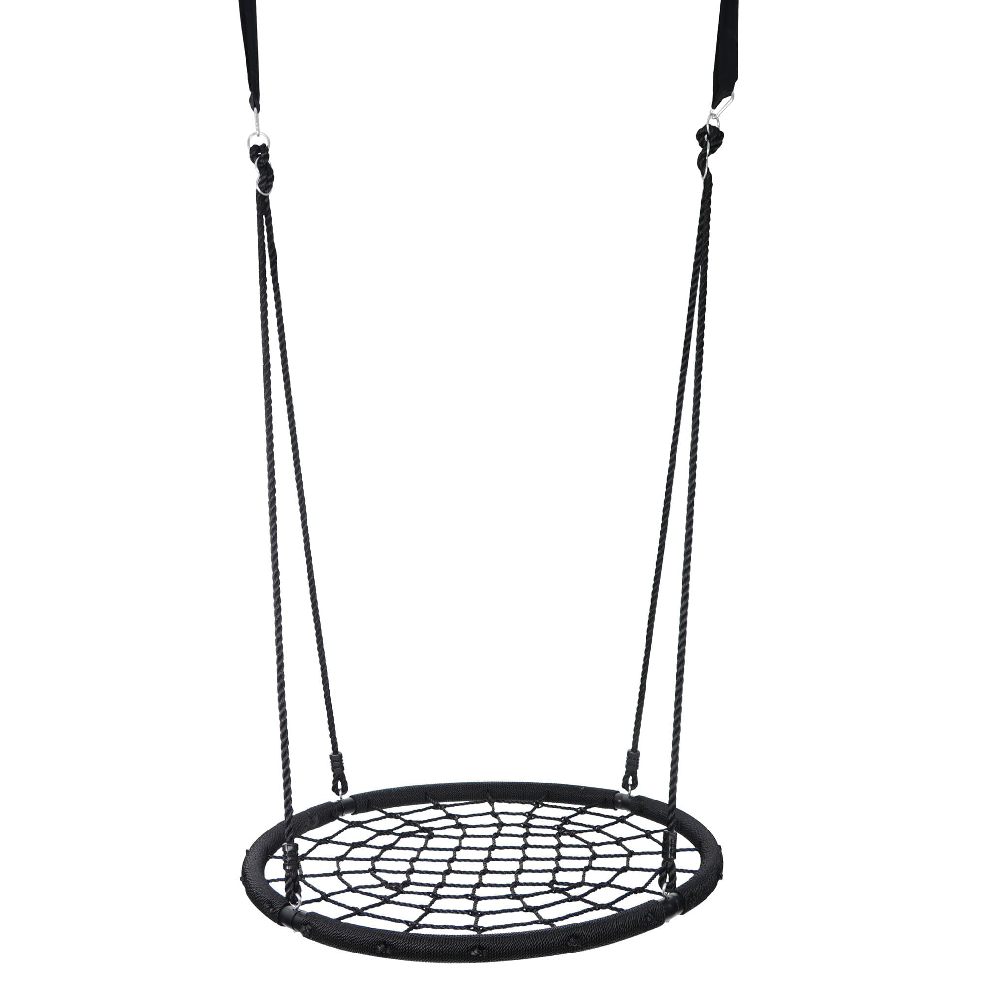 ZenStyle Spider Web Tree Swing Saucer Large Platform with Adjustable Detachable Nylon Rope