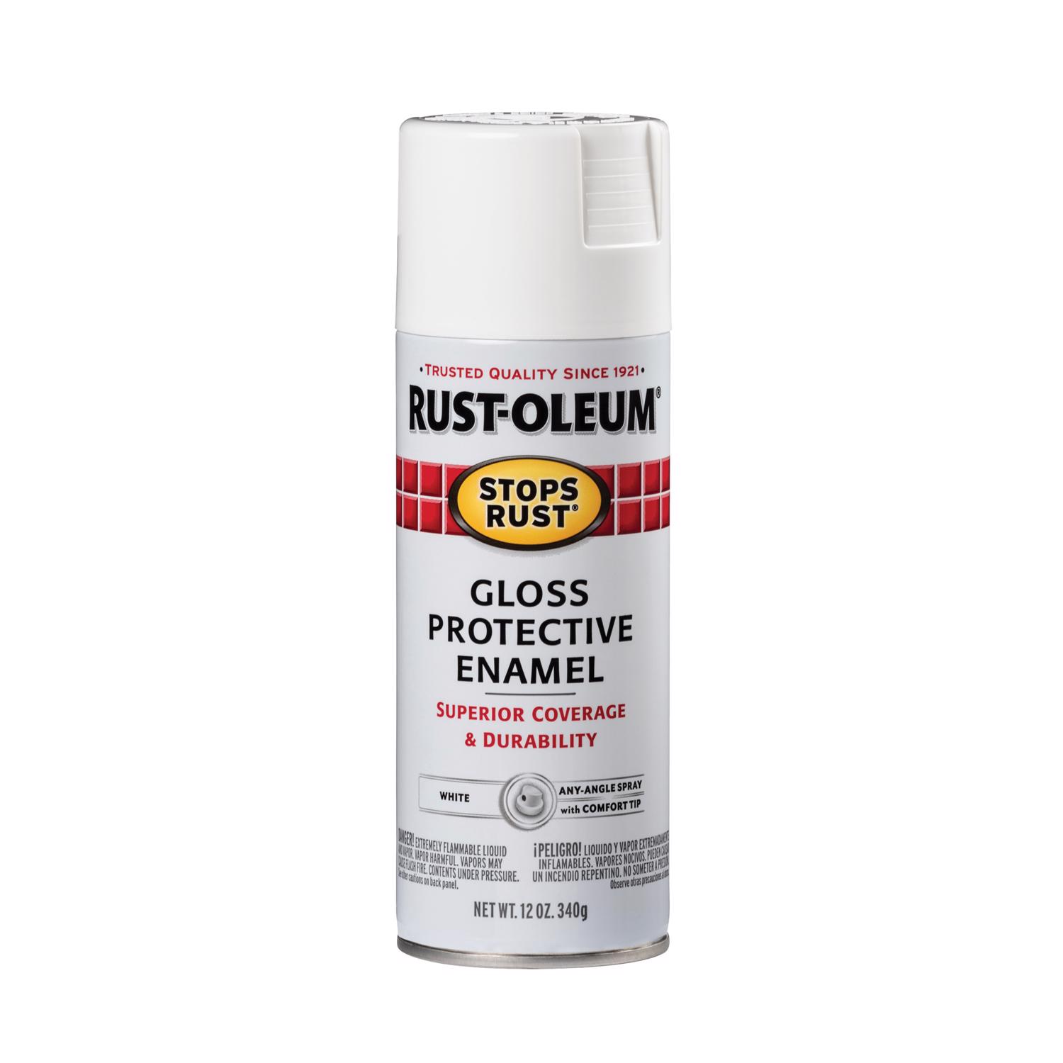 Rust-Oleum Stops Rust Gloss White Spray Paint 12 oz