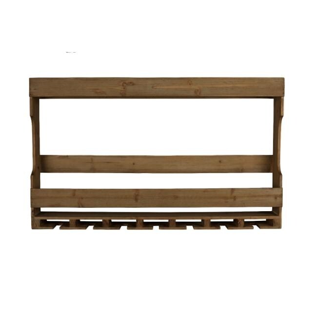 Dutchbone Tres Vintage Wood Wine Wall Shelf