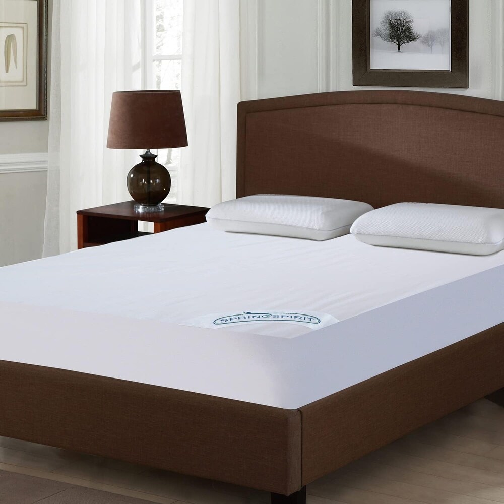 2 Pack Waterproof Mattress Protector   Bamboo Rayon Surface   Queen   White