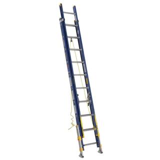 Werner 20 ft. Fiberglass D-Rung Equalizer Extension Ladder with 300 lb. Load Capacity Type IA Duty Rating D8220-2EQ