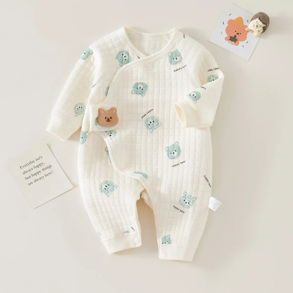 AYNIGIELL Spring Autumn 0-6 Months Baby Rompers 100% cotton Newborn baby girls boys Clothes of Long Seeve Infant Clothing