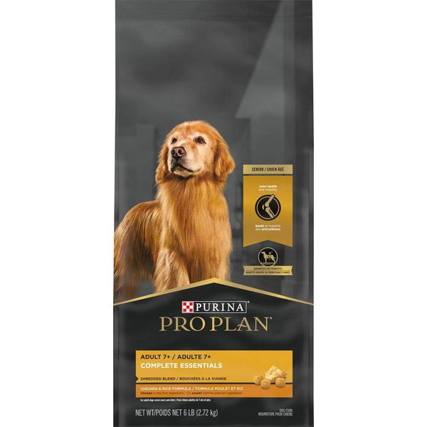 Purina Pro Plan Adult 7+ Chicken and Rice Shredded Blend Dry Dog Food