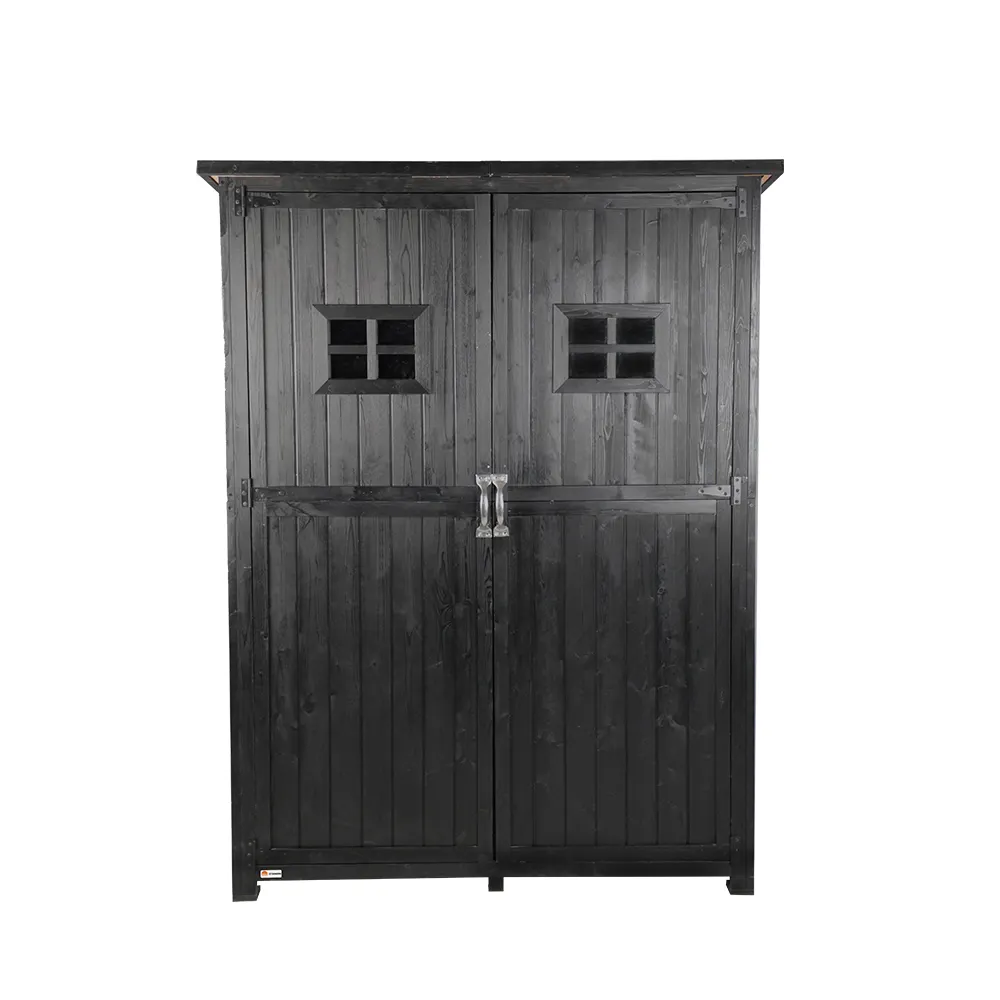 TIANYI 65inch Garden Sheds Wood Outdoor Tool Storage Shed Wooden