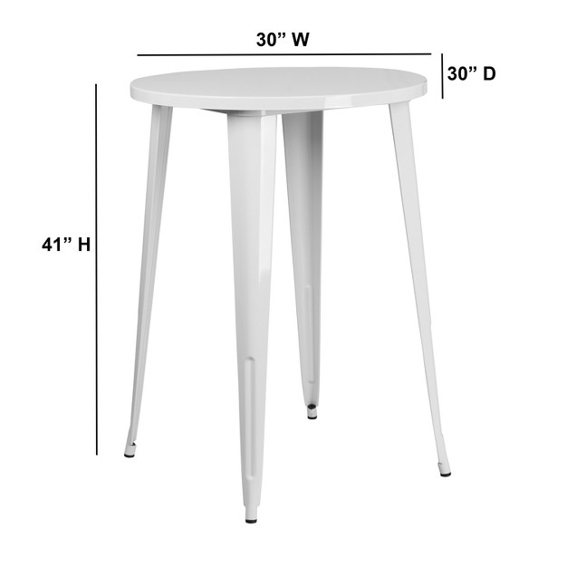 Round Metal Indoor outdoor Bar Height Table