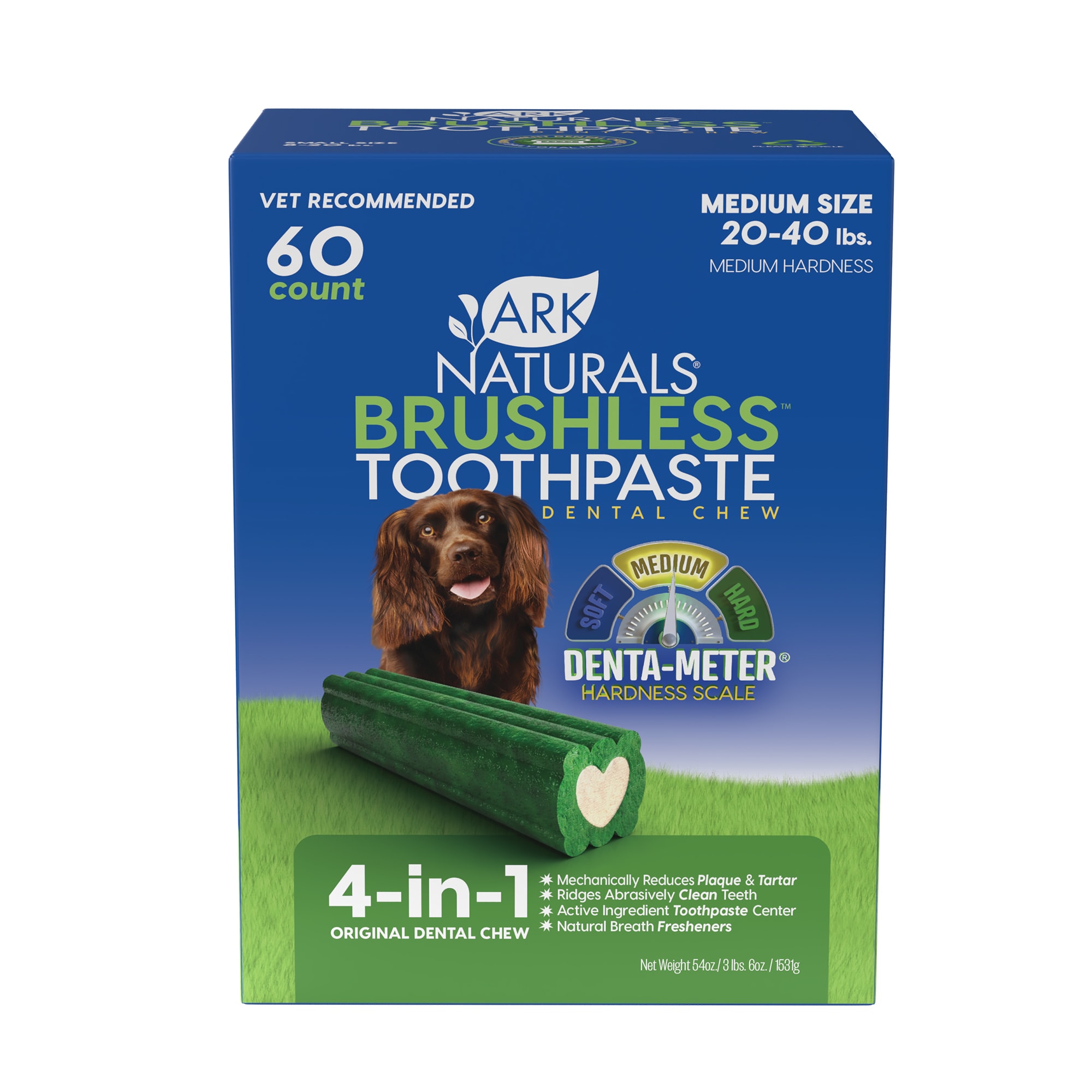 Ark Naturals Brushless Value Pack Toothpaste for Medium Dogs， 54 oz.