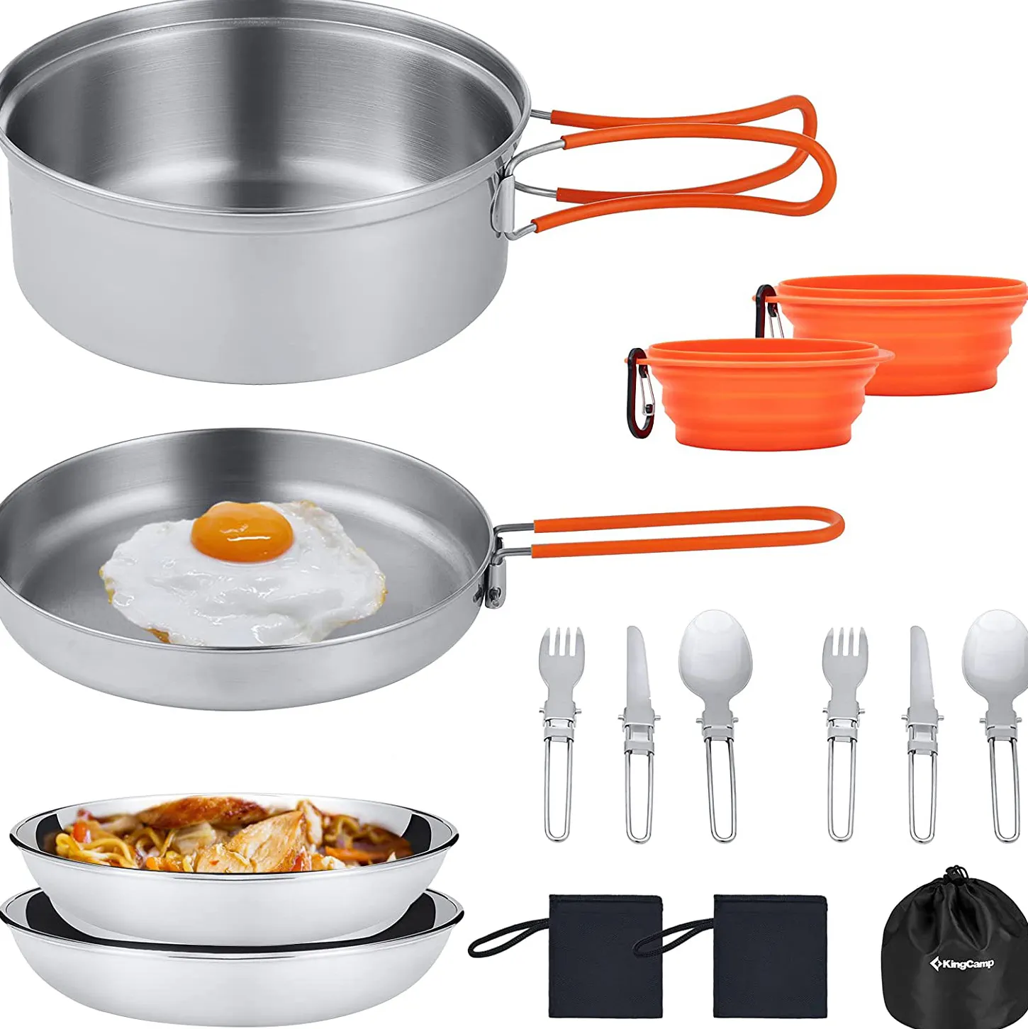 LARIBON Clearance With Pot Cover Aluminum oy Cookware Outdoor Camping Hiking Travelling