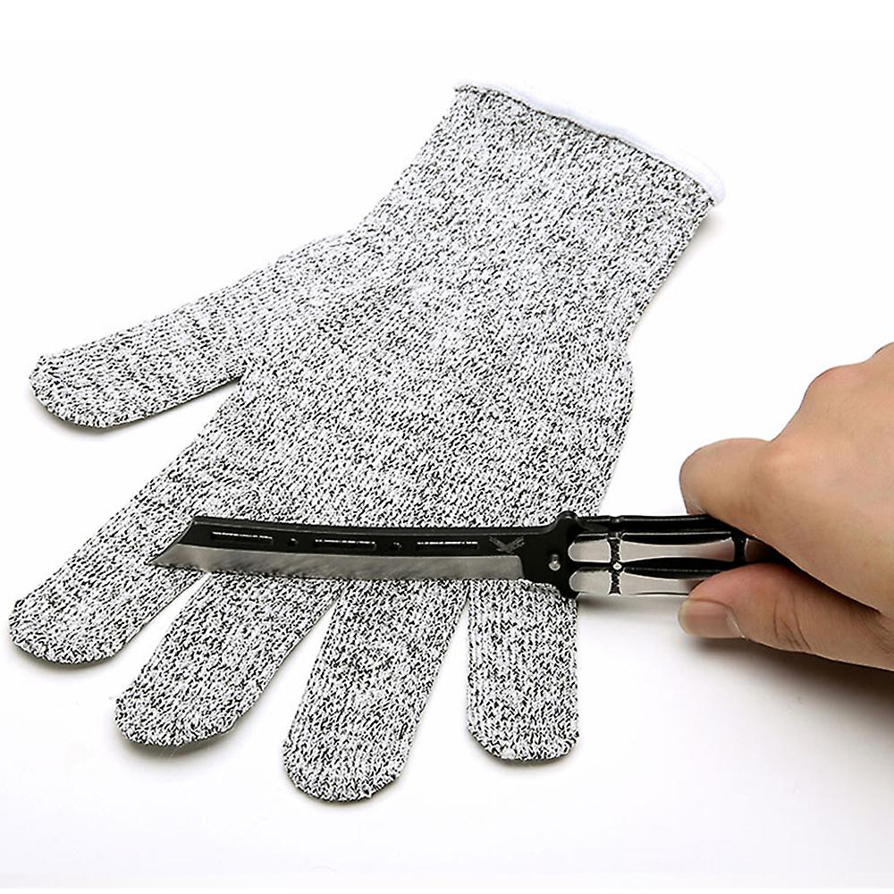 Anti-cut Gloves 5 Grade Safety Cut Proof Stab Resistant Stainless Steel Wire Metal Mesh Kitchen Butcher Cut-resistant Safety Gloves S (20cm)