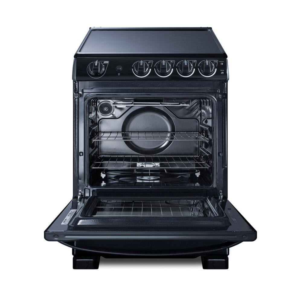 Summit Appliance 24 in. 2.9 cu. ft. Electric Range in Black REX2431BRT1