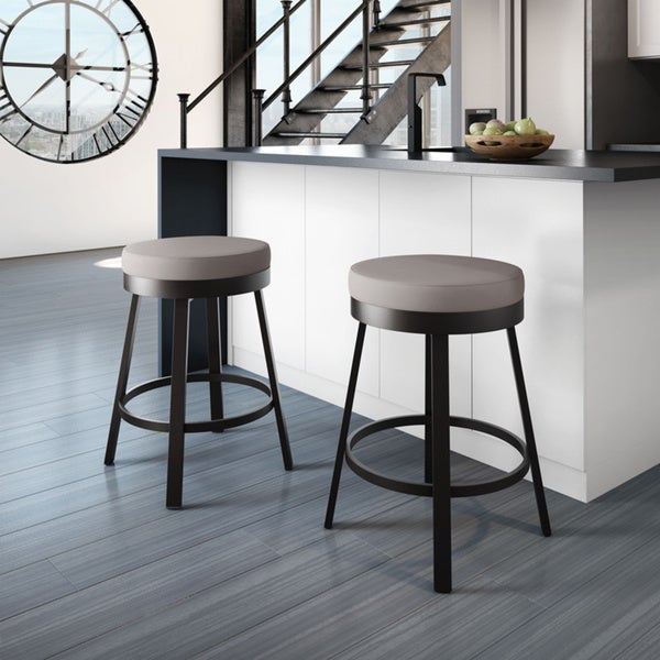 Amisco Clock Swivel Bar Stool