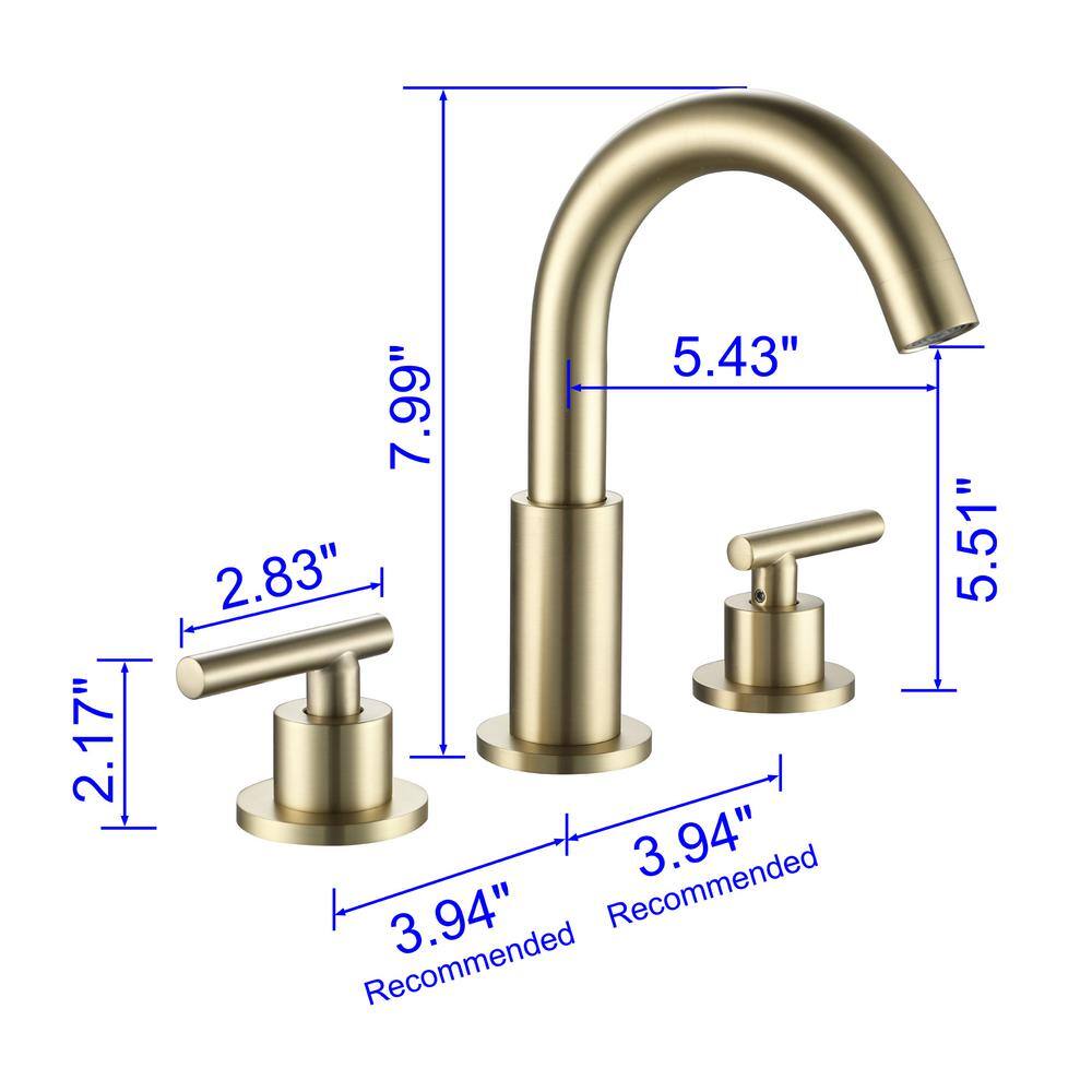 FORCLOVER 2-Handle Bidet Faucet with Lever Handles in Brushed Gold LSD-BSFBG55