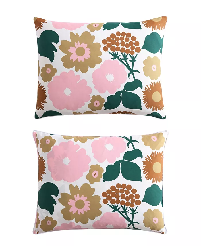 Marimekko Pieni Kukkatori Cotton 3 Piece Duvet Cover Set， Full Queen