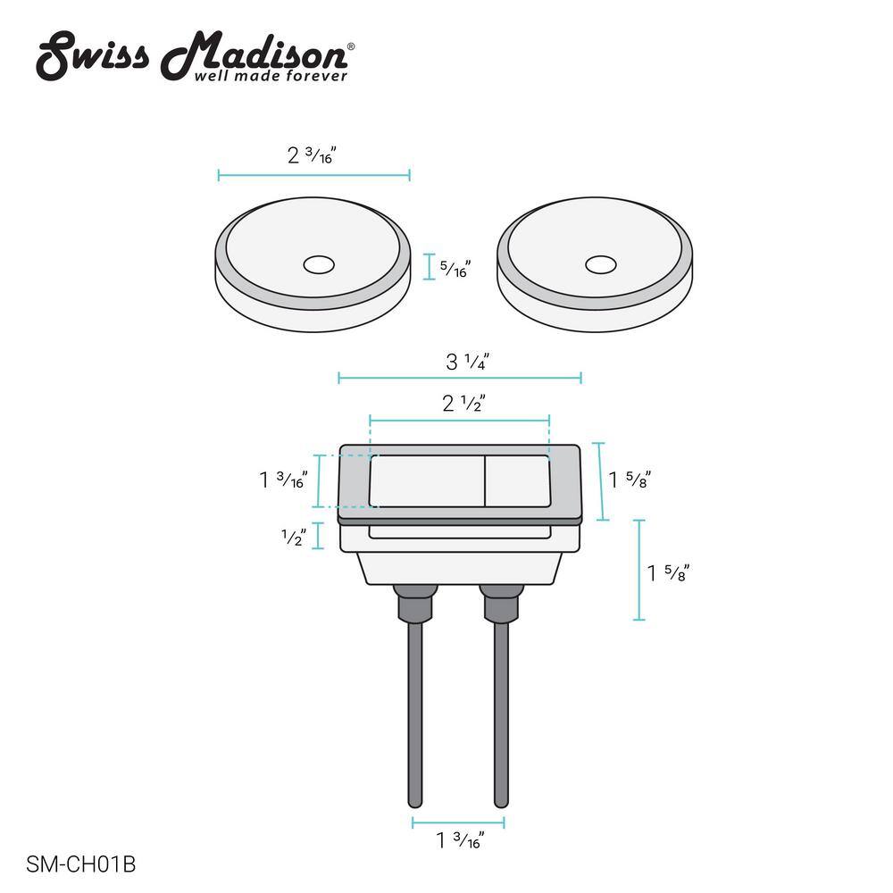 Swiss Madison Toilet Hardware Matte Black SM-CH01B