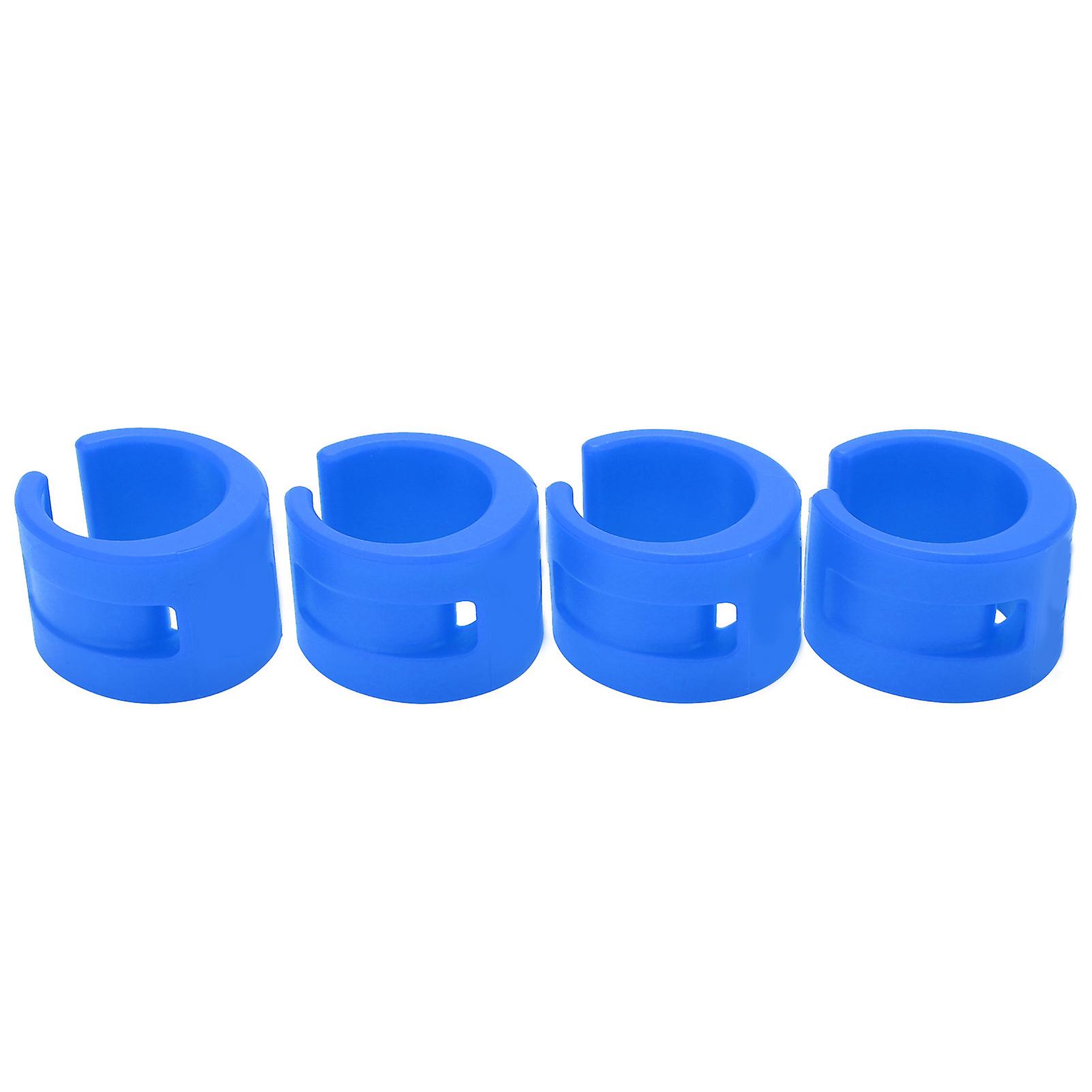 4pcs/set Bike Front Rear Fork Anticollision Rubber Protection Ring Guard Chain Stickerblue