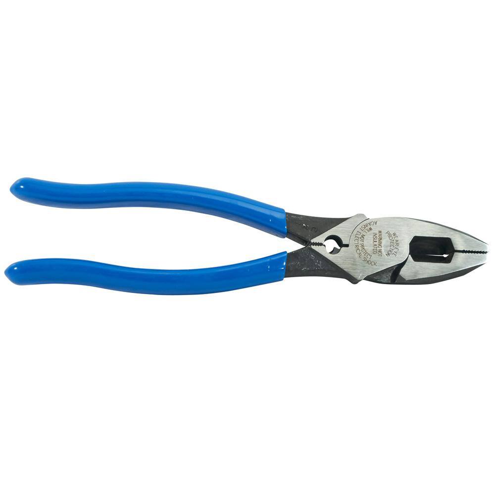 Klein Tools 9 in. Heavy Duty Side Cutting Crimping Pliers D2000-9NECR