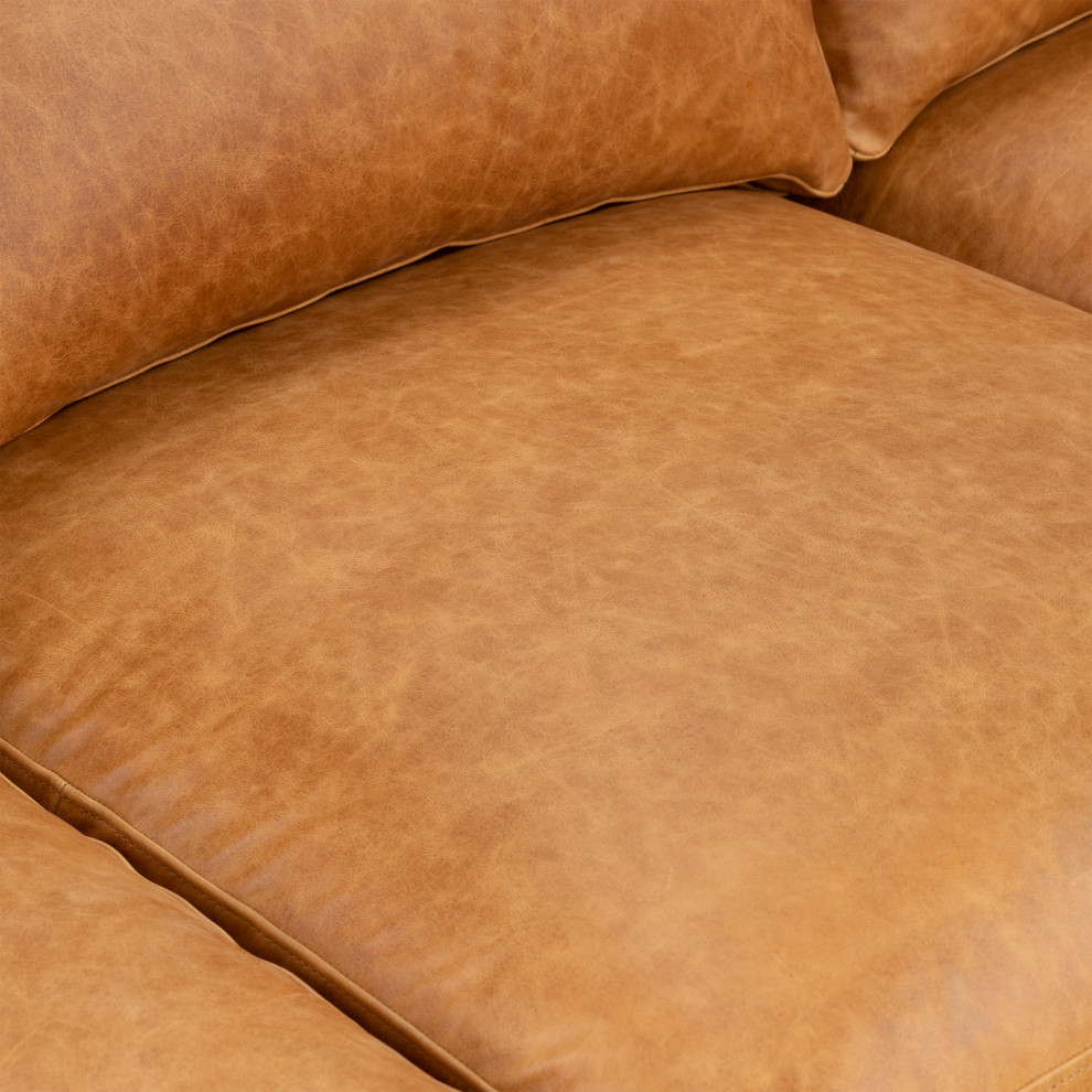 Poly and Bark Sorrento Leather Sofa   Midcentury   Sofas   by Edgemod Furniture  Houzz