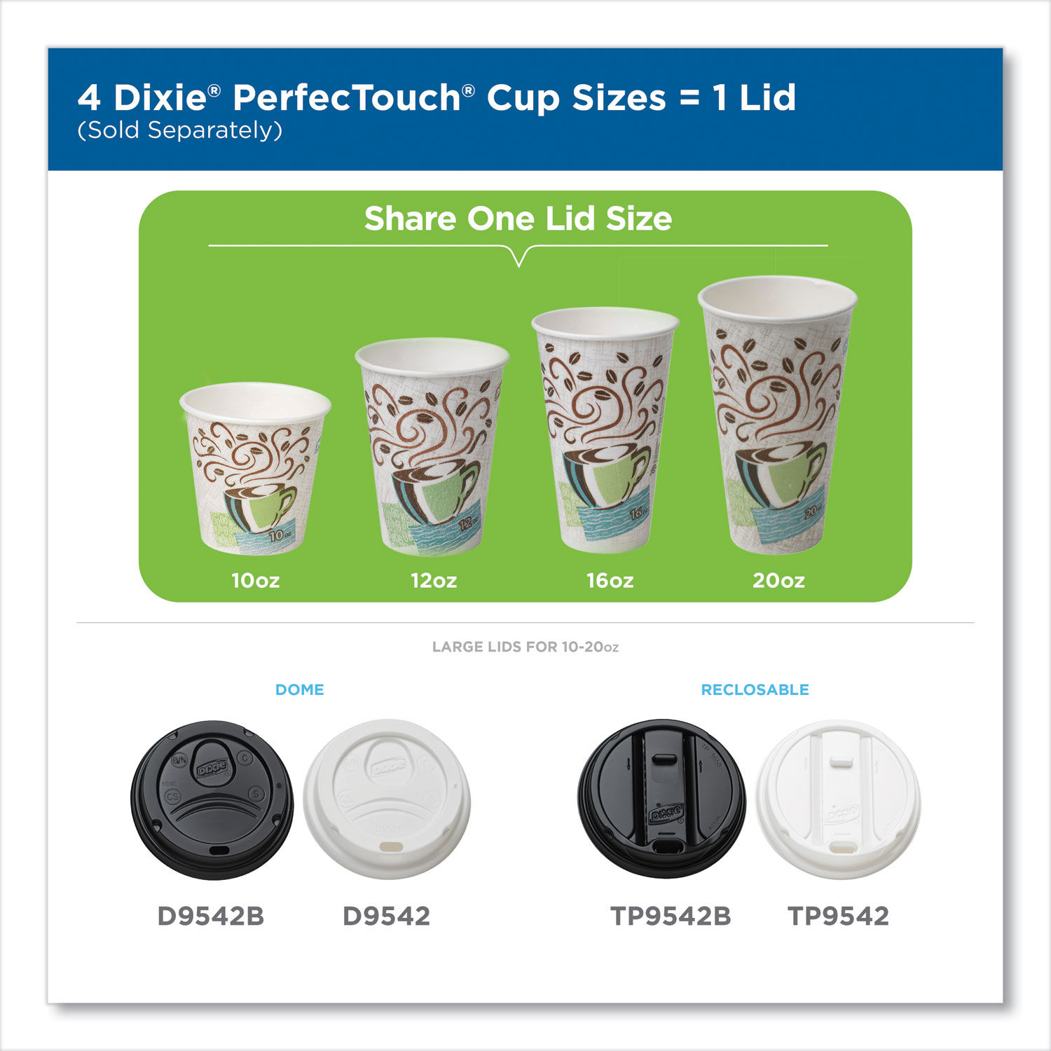 DXE5310DX 10 Oz. Paper Coffee Cups by Dixie