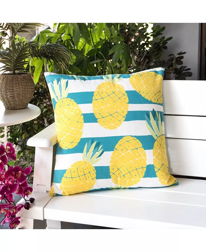 Homey Cozy Pineapple Stripe Outdoor Pillow