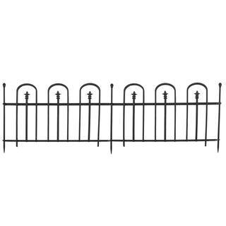 Sunnydaze Decor Strasbourg 30.50 in. Steel Garden Fence with Posts - (Set of 2) HBM-659