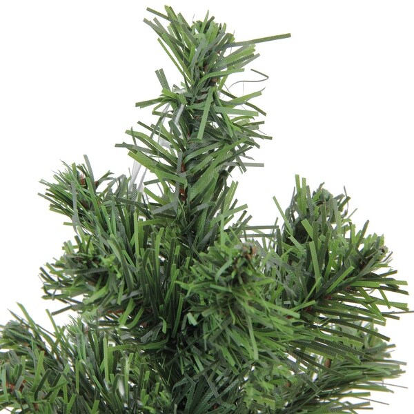 12 Mini Canadian Pine Full Artificial Christmas Tree Faux Wood Base