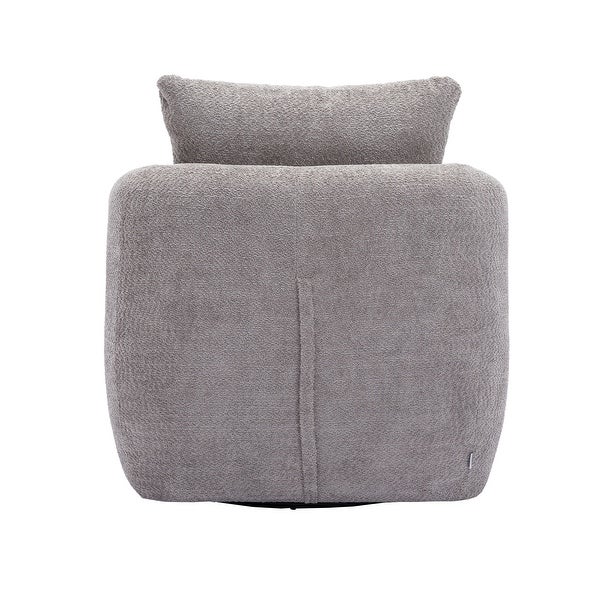 Swivel Barrel Accent Chairs Round Sofa Living Room Chairs， Grey