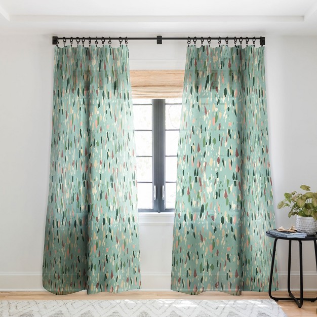 Holli Zollinger Zarah Terrazzo Single Panel Sheer Window Curtain Deny Designs