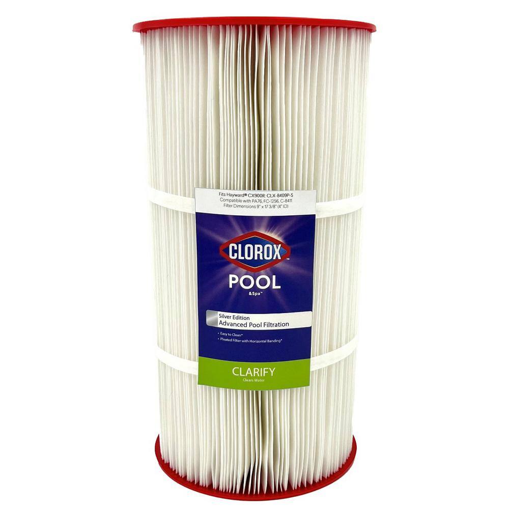 Clorox Silver Edition 9 in. Dia Advanced Pool Filter Cartridge Replacement for Hayward CX900R CLX-C8409-PL